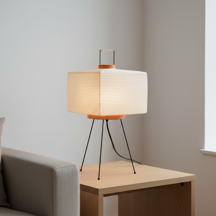 Artisan Collection | Minimalist Table Lamp with Hand-Folded Washi Shade | Elegant Design for Ambient Lighting 1