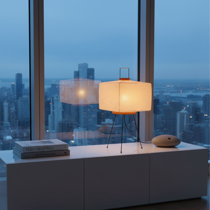 Artisan Collection | Minimalist Table Lamp with Hand-Folded Washi Shade | Elegant Design for Ambient Lighting 4