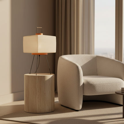 Artisan Collection | Minimalist Table Lamp with Hand-Folded Washi Shade | Elegant Design for Ambient Lighting 6