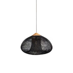 Model A Size: Diameter 20 in x H 13 in / Natural wood & Black rattan