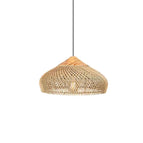 Model B Size: Diameter 16 in x H 8 in / Natural wood & Natural rattan