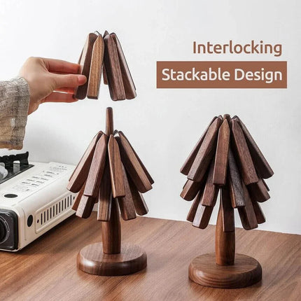 Artisan Wooden Coasters | Custom Coasters for Drinks with Tree Holder | Elegant Protection for Your Surfaces 8
