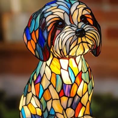 Artistic LED Accent Lamp | Dog Breed Sculpture with Warm Glow | Decorative Night Light for Home Ambiance 24