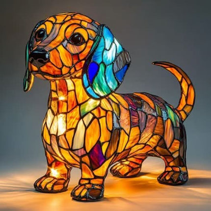 Artistic LED Accent Lamp | Dog Breed Sculpture with Warm Glow | Decorative Night Light for Home Ambiance 25