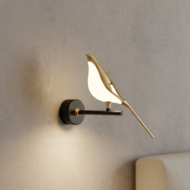 Artistic LED Wall Sconce with Bird Design for Elegant Home Decor 0