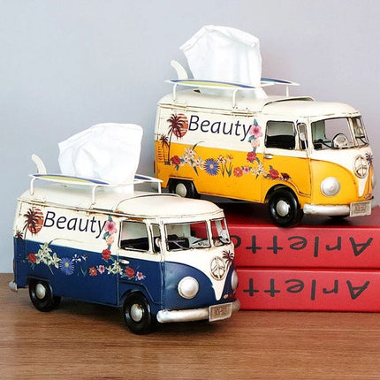 Artistic Retro Tissue Box Cover with Handcrafted Floral Design | Unique Home Decor for Style and Functionality 1