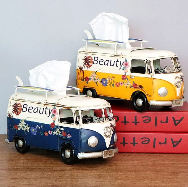 Artistic Retro Tissue Box Cover with Handcrafted Floral Design | Unique Home Decor for Style and Functionality 1