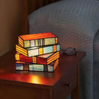 Artistic Stained Glass Table Lamp with Warm Ambient Glow | Unique Home Décor for Cozy Living Room 0