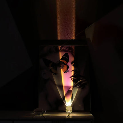 Artistic Table Lamp | Eye-Shaped Projection with Adjustable LED Colors | Modern Design for Captivating Ambiance 2