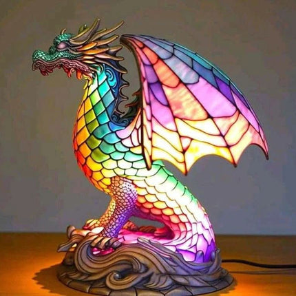 Artistic Table Lamp | Stained Glass Design with Warm Ambient Light | Elegant Lighting for Living Rooms and Bedrooms 8