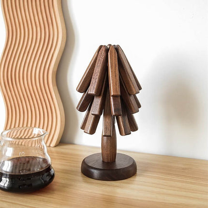 Artistic Walnut Tree Table Mat Set with Unique Texture | Elegant Coasters for Home Decor 2