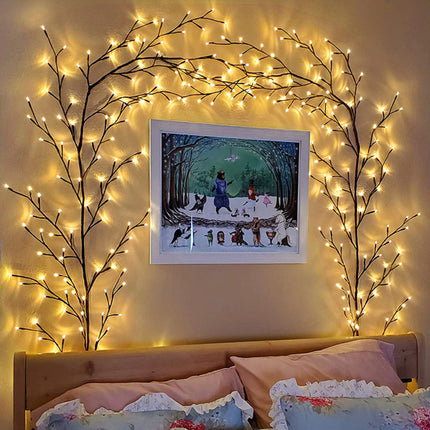 Artistic Willow Branch Lights | Bendable LED Decorative Lighting with Warm Glow | Cozy Ambiance for Home Decor 2