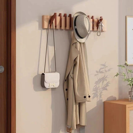 Artistic Wooden Wall Hooks | Foldable Piano Key Design for Stylish Storage 2