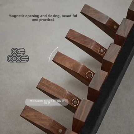 Artistic Wooden Wall Hooks | Foldable Piano Key Design for Stylish Storage 5