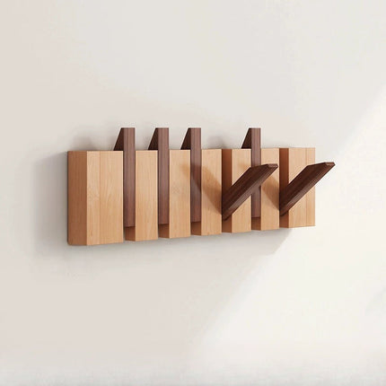 Artistic Wooden Wall Hooks | Foldable Piano Key Design for Stylish Storage 7