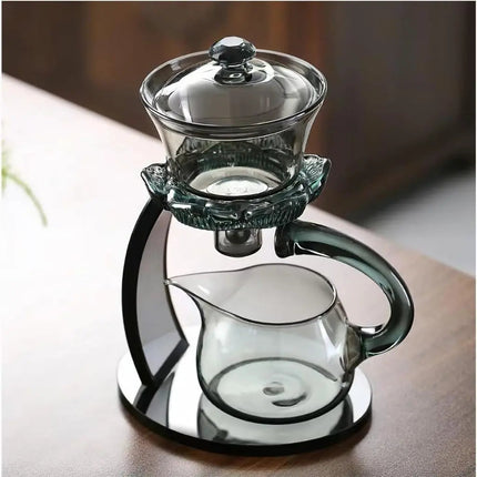 Glass Teapot with Infuser, Lotus Borosilicate Glass Teapot