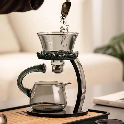 Lotus Borosilicate Glass Teapot, Semi Automatic Magnetic Tea Maker for Tea Lovers – image 4