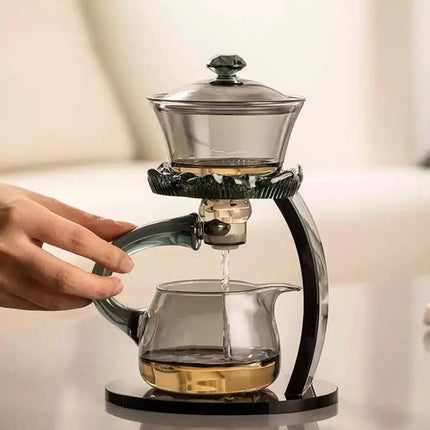 Glass Teapot with Infuser, Semi Automatic Magnetic Tea Maker for Tea Lovers