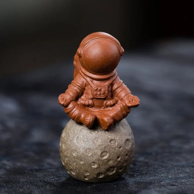 Astronaut Tea Pet, Zisha Purple Clay Tea Pet Ornament