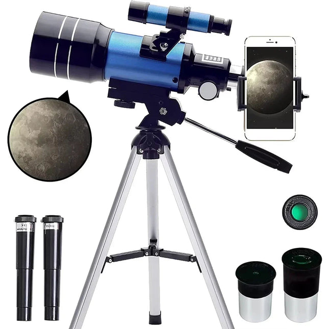 Astronomical Telescope | 150X HD Magnification with Night Vision | Portable Star and Moon Viewing Scope 0