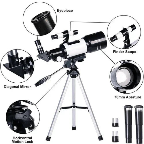 Astronomical Telescope | 150x Zoom with Quick Setup & Portable Design for Effortless Stargazing 1