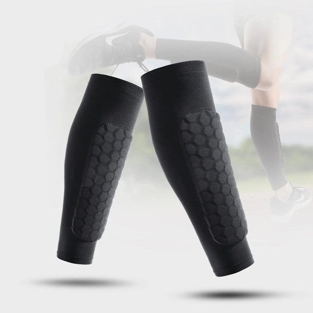 Athletic Gear | Soccer Shin Guard Sleeves with Shockproof Padding | Lightweight Compression Fit for Ultimate Protection 1