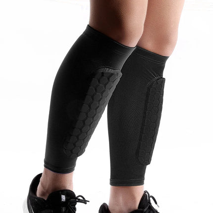 Athletic Gear | Soccer Shin Guard Sleeves with Shockproof Padding | Lightweight Compression Fit for Ultimate Protection 2