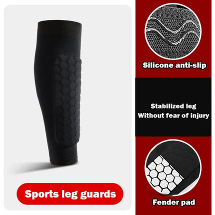 Athletic Gear | Soccer Shin Guard Sleeves with Shockproof Padding | Lightweight Compression Fit for Ultimate Protection 4