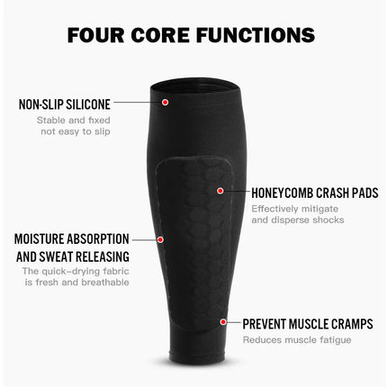 Athletic Gear | Soccer Shin Guard Sleeves with Shockproof Padding | Lightweight Compression Fit for Ultimate Protection 6