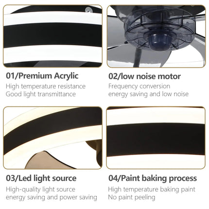 Aura | Modern Ceiling Fan Light with Whisper-Quiet Motor | Stylish Illumination for Comfort 5