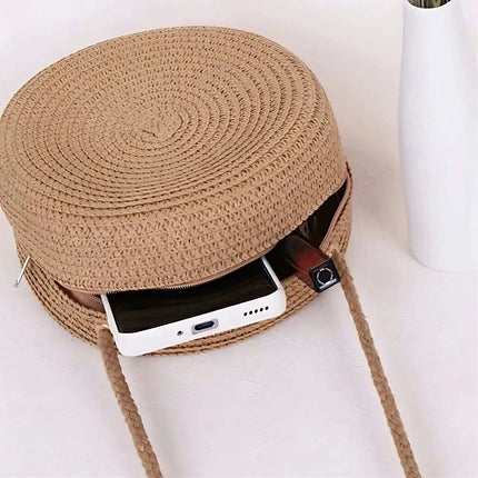 Straw Beach Bag, Handmade Boho Summer Purse for Women – image 7