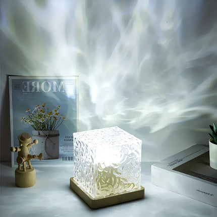 Ambient Light Cube with Wooden Base – image 8