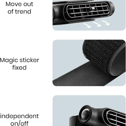 AutoBreeze | USB Car Cooling Fan with 3 Adjustable Speeds | Bladeless Design for Safe Airflow 3