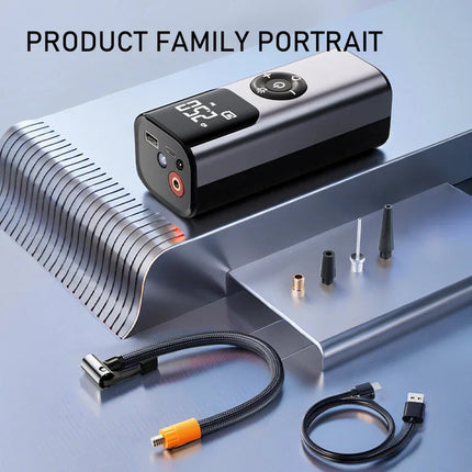 AutoLift | Mini Wireless Tire Inflator with Digital Display | Portable Air Compressor for On-the-Go Convenience 2