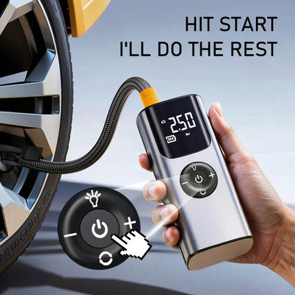 AutoLift | Mini Wireless Tire Inflator with Digital Display | Portable Air Compressor for On-the-Go Convenience 5