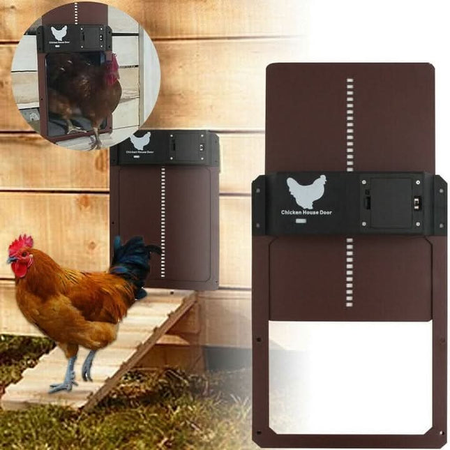 Automatic Chicken Coop Door with Light Sensor & Weatherproof Design | Effortless Poultry Access for Secure and Convenient Management 1
