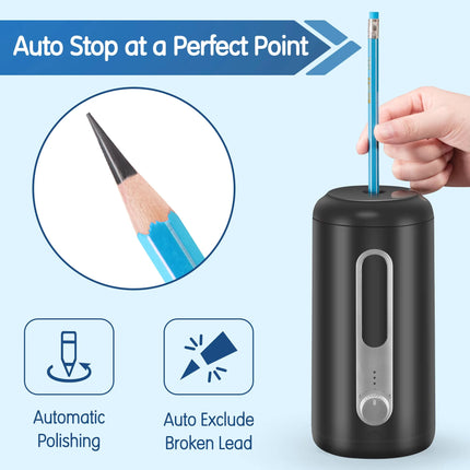 Automatic Electric Pencil Sharpener with Ultra-Fast Precision | Rechargeable & Cordless for Effortless Sharpening 4