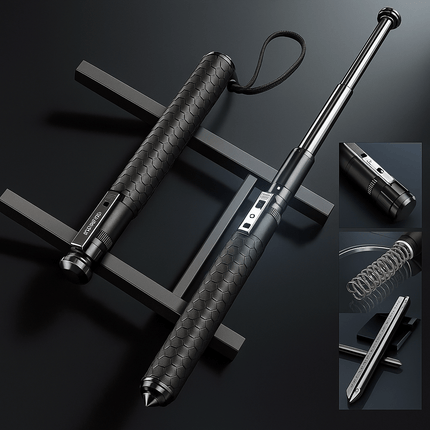 Automatic Self-Defense Walking Stick with Quick-Deploy Mechanism | Adjustable & Ergonomic Design for Enhanced Stability 0