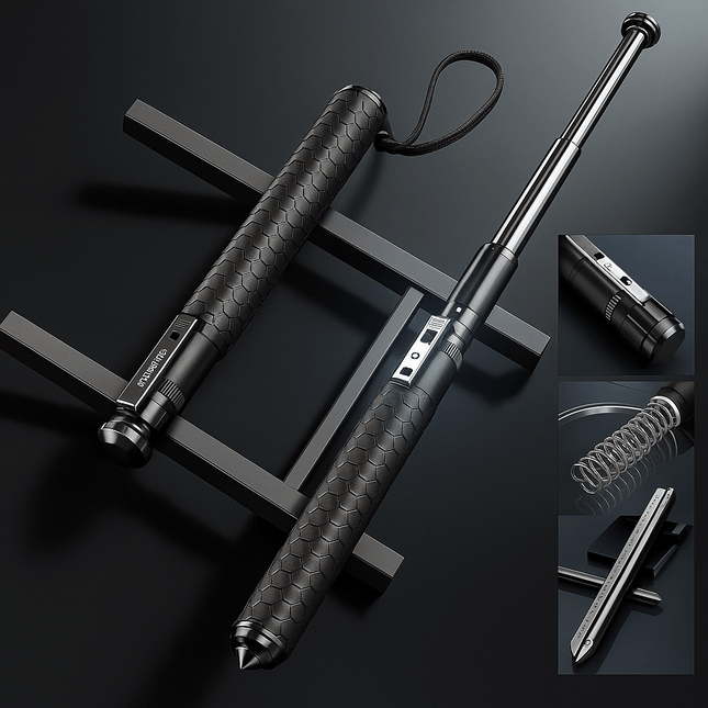 Automatic Self-Defense Walking Stick with Quick-Deploy Mechanism | Adjustable & Ergonomic Design for Enhanced Stability 0