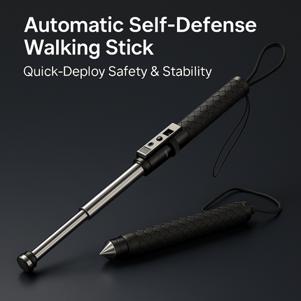 Automatic Self-Defense Walking Stick with Quick-Deploy Mechanism | Adjustable & Ergonomic Design for Enhanced Stability 7