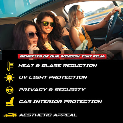 Automotive Window Tint Film | UV & Heat Protection with Easy Application | Enhanced Comfort for Cars and SUVs 3