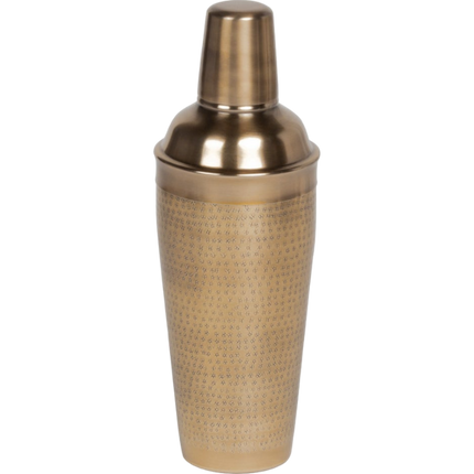 Avery Cocktail Shaker | Antique Brass, Hammered Stainless Steel 0