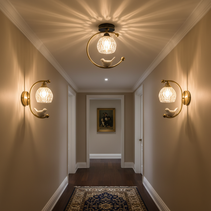 AvianGlow | Charming Elegant Ceramic Ceiling Light Fixture 3