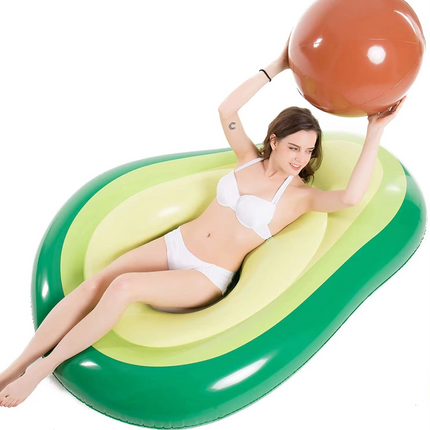 Avocado Pool Float | Inflatable Lounge with Detachable Ball for Summer Fun 2