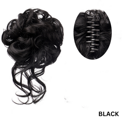 Messy Bun Hair Piece, Wavy Curly Hair Bun Scrunchie, Chignon Top Knot Hair Accessories for Instant Volume