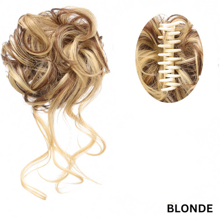 Wavy Curly Hair Bun Scrunchie, Messy Bun Hair Piece – image 6