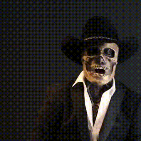 Scary Halloween Mask, Realistic Skeleton Mask with Hat