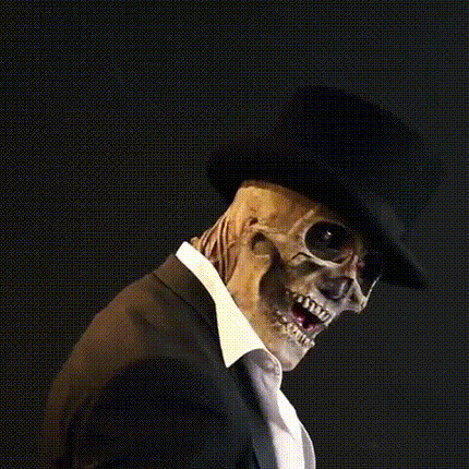 Scary Halloween Mask, Realistic Skeleton Mask with Hat – image 4