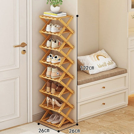 Bamboo Storage Rack | Shoe Storage Organizer with Foldable Design | Space-Saving Solution for Home 14