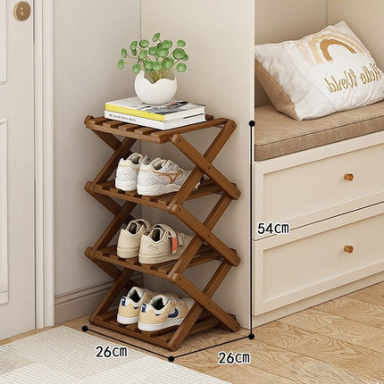 Bamboo Storage Rack | Shoe Storage Organizer with Foldable Design | Space-Saving Solution for Home 16